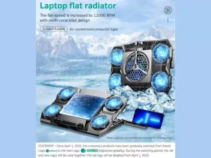 پایه خنک کننده لپ تاپ دارای هولدر موبایل کوتتسی Coteetci SD-47 Laptop Tablet Radiator Air Cooling Fan 52007