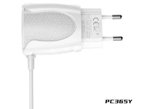 شارژر دیواری یواس‌بی با کابل لایتنینگ باوین BAVIN PC365Y 2.4A Dual USB Adapter Charger