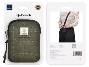 کیف گوشی موبایل و لوازم جانبی ضدآب دارای قلاب اتصال ویوو Wiwu QPOUCHBLK Q Pouch