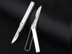 چاقو آنباکسینگ ضدزنگ تاشو قابل اتصال با جاکلیدی Creative folding utility unboxing knife
